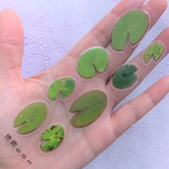 Realistic Lotus Leaf Stickers | Resin Koi Fish Pond Making | Nature Embellishments for Resin Art | Lotus Leaves Clear Film Sticker (1 Sheet)