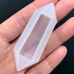 Pointed Quartz Shard Silicone Mold | Faceted Crystal Point Mould | Resin Jewelry Supplies | Clear Mold for UV Resin (23mm x 62mm)