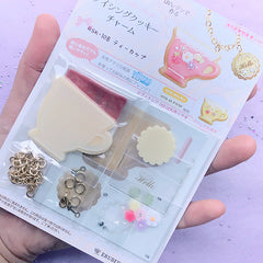 Teacup Icing Cookie Pendant Making | Faux Sugar Cookie Charm DIY | Fake Sweet Jewellery | UV Resin Craft Kit