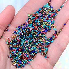 Dollhouse Mosaic Stones | Irregular Miniature Pebble Stones | Resin Inclusions | Resin Jewelry Making Supplies (Colorful Mix / 1 to 5mm / 10 grams)