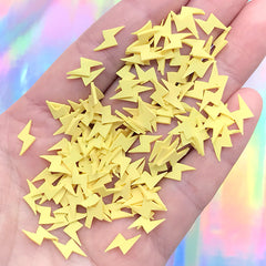 Lightning Bolt Polymer Clay Slices | Shaker Charm Bits for Resin Art | Fake Toppings for Doll Food Craft (5 grams)