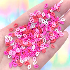 Lip Polymer Clay Slices | Valentine's Day Resin Inclusions | Fake Topping for Faux Food Craft | Nail Art Supplies (5 grams)