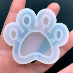 Paw Shaker Silicone Mold | Animal Shaker Charm Mould | Kawaii Resin Crafts | Shake Shake Decoden Cabochon DIY (64mm x 53mm)