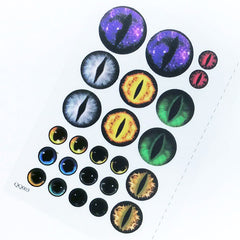 Cat Eyes and Doll Eye Clear Film Sheet for UV Resin Jewellery DIY | Resin Inclusions | Resin Fillers for Epoxy Resin