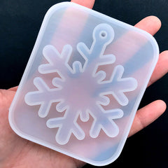Big Snowflake Silicone Mold | Christmas Ornament Making | Clear Soft Mould for Resin Art (63mm x 80mm)