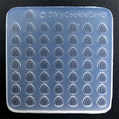 Miniature Strawberry Slice Silicone Mold (50 Cavity) | Mini Fruit Shaker Bits Making | Kawaii Embellishment Mould | Resin Craft Supplies (9mm x 9mm)