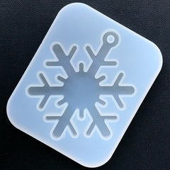 Big Snowflake Silicone Mold | Christmas Ornament Making | Clear Soft Mould for Resin Art (63mm x 80mm)