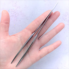 Sturdy Straight Tweezers | Wire Bending Tool for Cloisonne Craft | Wire Wrapping Tool