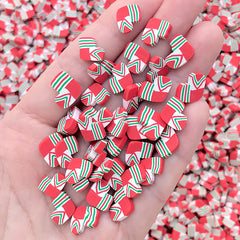 Christmas Stocking Polymer Clay Slices (Big) | Christmas Sock Embellishments | Shaker Charm Bits | Holiday Decoration (5 grams)