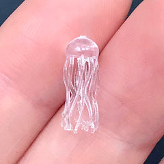 Transparent Jellyfish Resin Inclusion for Resin Diorama Making | 3D Miniature Figurine | Sea Jelly Embellishment for Resin Craft (1 piece / 14mm 22mm 24mm)