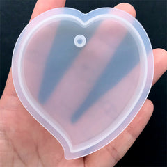 Big Heart Pendant Silicone Mold | Large Heart Mold | UV Resin Jewellery DIY | Epoxy Resin Supplies (63mm x 67mm)