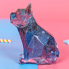 3D Faceted Bulldog Silicone Mould | Dog Mold | Animal Paperweight Mould | Home Decor with Resin (72mm x 80mm)