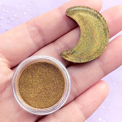 Gold Holographic Pigment Powder | Hologram Glitter Dust | Rainbow Color | Resin Colouring | Nail Art Supplies (1 gram)