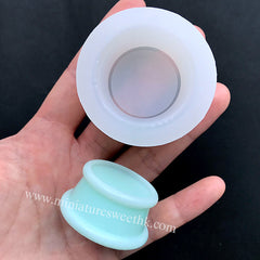 Crystal Ball Base Silicone Mold | Dollhouse Miniature Waterglobe Base Mould | Kawaii Resin Shaker Charm Making (35mm)