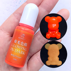 UV Resin Pigment in Glow in the Dark Color | Epoxy Resin Colorant Supplies | Resin Art Supplies (Orange / 10ml)