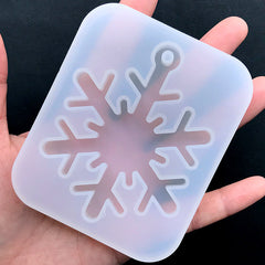 Big Snowflake Silicone Mold | Christmas Ornament Making | Clear Soft Mould for Resin Art (63mm x 80mm)