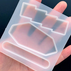 Irregular Shaped Hair Clip Silicone Mold (3 Cavity) | Resin Jewellery DIY | Kawaii Resin Art Supplies | Clear Mould for UV Resin