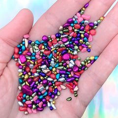 Colorful Small Pebble Stones | Irregular Mini Mosaic Stones | Resin Filling Materials | Resin Jewellery DIY Supplies (Colourful Mix / 3 to 8mm / 10 grams)