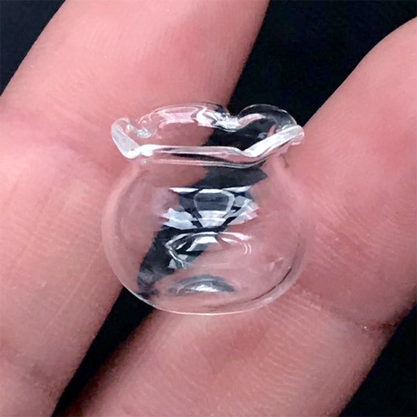 Dollhouse Fish Bowl | Miniature Glass Goldfish Tank | Doll House Suppl | MiniatureSweet | Kawaii Resin Crafts | Decoden Cabochons Supplies