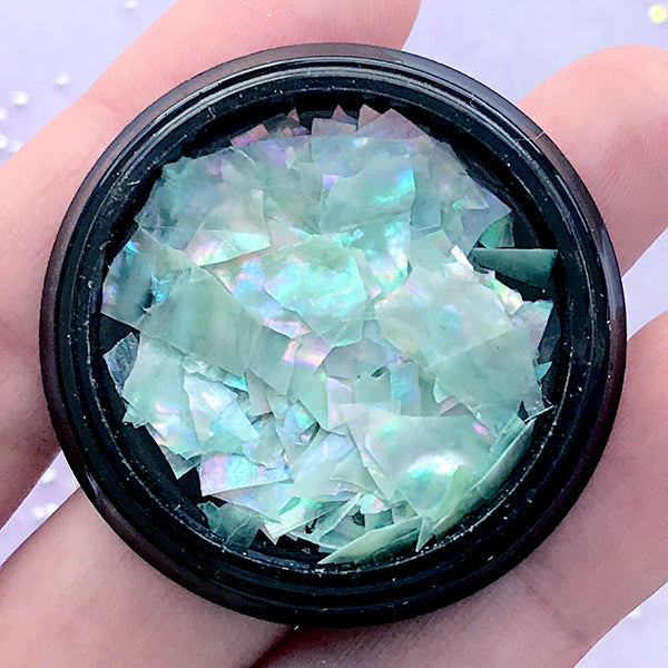Shell Flakes Nature Abalone Seashell Flakes | Aura Shell Embellishments | Iridescen ...