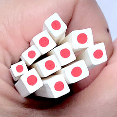 Japanese Flag Polymer Clay Cane | Japan's Flag Fimo Cane | Mini Embellishments | Nail Designs