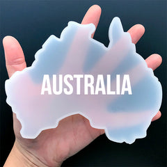 Oceania Continent Silicone Mold | Australia Map Mould | Resin Coaster Making | Resin Mold Supplies (142mm x 114mm)