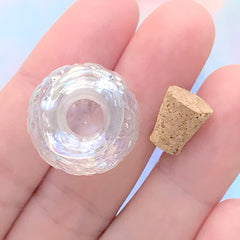 Miniature Glass Bottle | Dollhouse Vase | Fairy Potion Bottle | Glass Vial Jewelry DIY (1 piece / AB Clear / 20mm x 24mm)