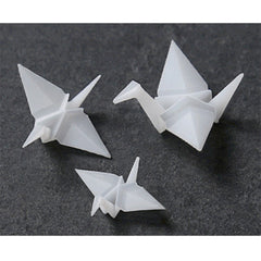 3D Paper Crane Resin Inclusion | Japanese Origami Embellishments for Resin Crafts | Resin Jewellery Supplies (2 pcs / 18mm x 16mm)