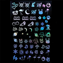 Kawaii Holographic Clear Film | Cute Animal Embellishments for Resin Crafts | Resin Inclusions