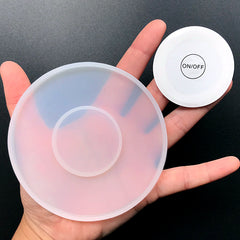 Round LED Coaster Silicone Mold | Make Your Own Coaster with LED Light | Party Decoration | DIY Resin Home Decor (97mm)