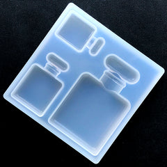 Perfume Silicone Mold (3 Cavity) | Cologne Bottle Mold | Kawaii Resin Jewelry Making | UV Resin Mould | Epoxy Resin Art Supplies