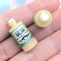 Dollhouse Milk Tea Bottle | 3D Miniature Drink | Doll Beverage Supplies | Kawaii Decoden Pieces (2 pcs / 12mm x 25mm)