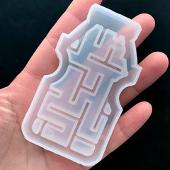 Milk Bottle Maze Silicone Mold | Kawaii Decoden Cabochon DIY | Shaker Charm Making | Cute Resin Art (45mm x 80mm)