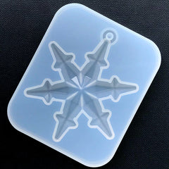 Christmas Snowflake Ornament Silicone Mold | Soft Clear Mould for UV Resin Craft | Winter Embellishment DIY (65mm x 81mm)