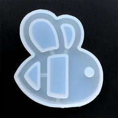 Bee Shaker Silicone Mold for Resin Art | Insect Mould | Kawaii Resin Shaker Cabochon DIY | Decoden Supplies (60mm x 65mm)