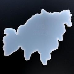 Asia Continent Map Silicone Mold | Resin Coaster DIY | Clear Mould for UV Resin | Epoxy Resin Art Supplies (157mm x 112mm)