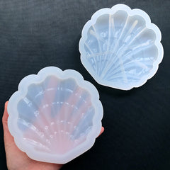Seashell Shaped Trinket Box Silicone Mold | Scallop Shell Storage Box Making | Kawaii Art Supplies (126mm x 125mm)