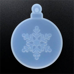 Christmas Ornament with Snowflake Silicone Mold for Resin | Home Decoration | Holiday Craft Supplies (61mm x 77mm)