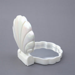Seashell Compact Mirror Trinket Box Silicone Mold | Kawaii Resin Accessories DIY | UV Resin Mould | Epoxy Resin Art (61mm x 72mm)