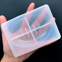 DEFECT Rectangular Soap Dish Silicone Mold | Make Your Own Soap Holder | Home Decoration Craft | Resin Art Supplies (115mm x 82mm)