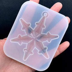 Christmas Snowflake Ornament Silicone Mold | Soft Clear Mould for UV Resin Craft | Winter Embellishment DIY (65mm x 81mm)