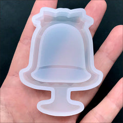 Kawaii Resin Shaker Charm Silicone Mold | Cake Stand with Dome Mould | Resin Jewellery Making | Decoden DIY (47mm x 62mm)