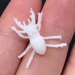 Atlas Beetle Figurine | 3D Printed Insect for Miniature Diorama Making | Resin Fairy Garden DIY | Resin Art Supplies (1 piece / 19mm x 18mm)