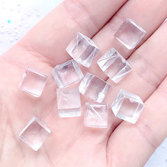 Miniature Ice Cube | Dollhouse Beverage DIY | Fake Food Crafts | Doll House Food Making (10 pieces / 8mm)