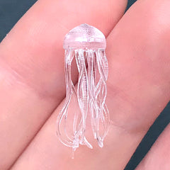 Transparent Jellyfish Resin Inclusion for Resin Diorama Making | 3D Miniature Figurine | Sea Jelly Embellishment for Resin Craft (1 piece / 14mm 22mm 24mm)