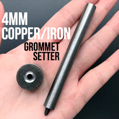 4mm Copper Iron Grommet Hammer Handsetter | Plastic Eyelet Setter | Leather Craft Tool Supplies