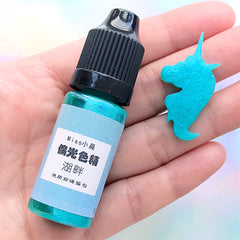 Iridescent Resin Pigment for UV Resin Art | Aurora Borealis Colorant | Mermaid Pearl Colour | Polarization Color Dye (Crystal Blue Lagoon / 10 grams)