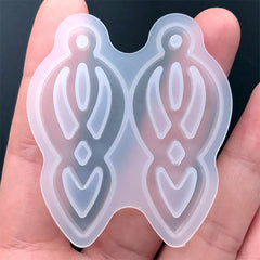 Dangle Earring Silicone Mold (2 Cavity) | UV Resin Jewelry Making (20mm x 50mm)