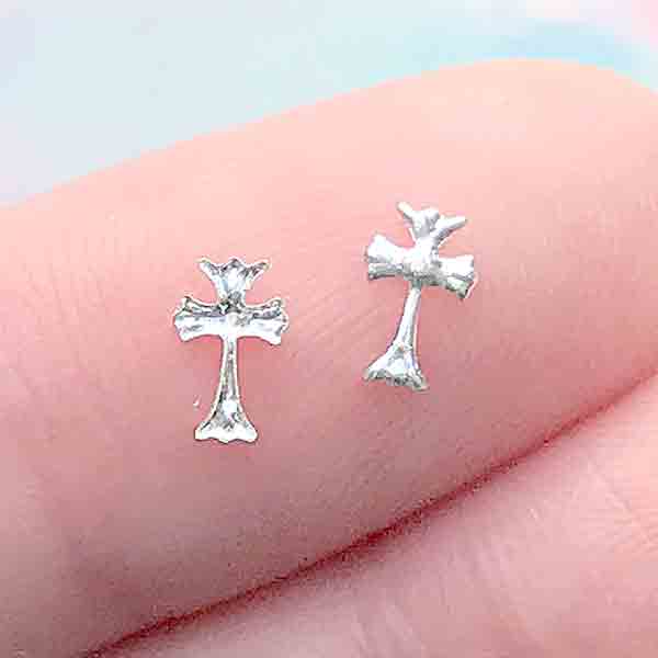 Christian Cross Nail Charms | Tiny Mini Catholic Cross Embellishment ...