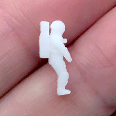 3D Miniature Astronaut for Resin Art | Mini Spaceman Resin Inclusions | Tiny Cosmonaut Embellishments | Resin Craft Supplies (2 pcs / 6mm x 13mm)